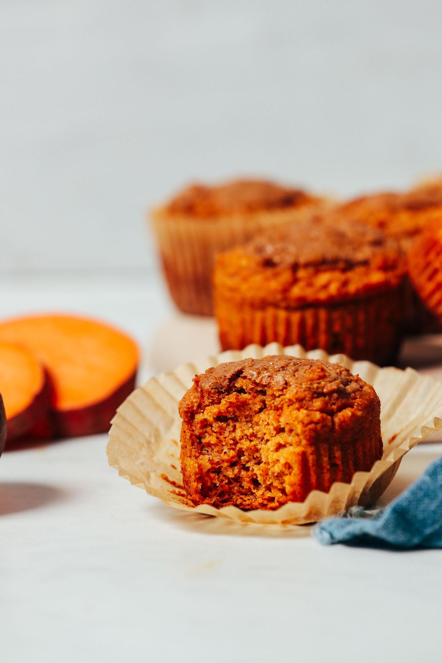Fluffy Almond Butter Sweet Potato Muffins (GF) Fluffy Almond Butter Sweet Potato Muffins (GF)