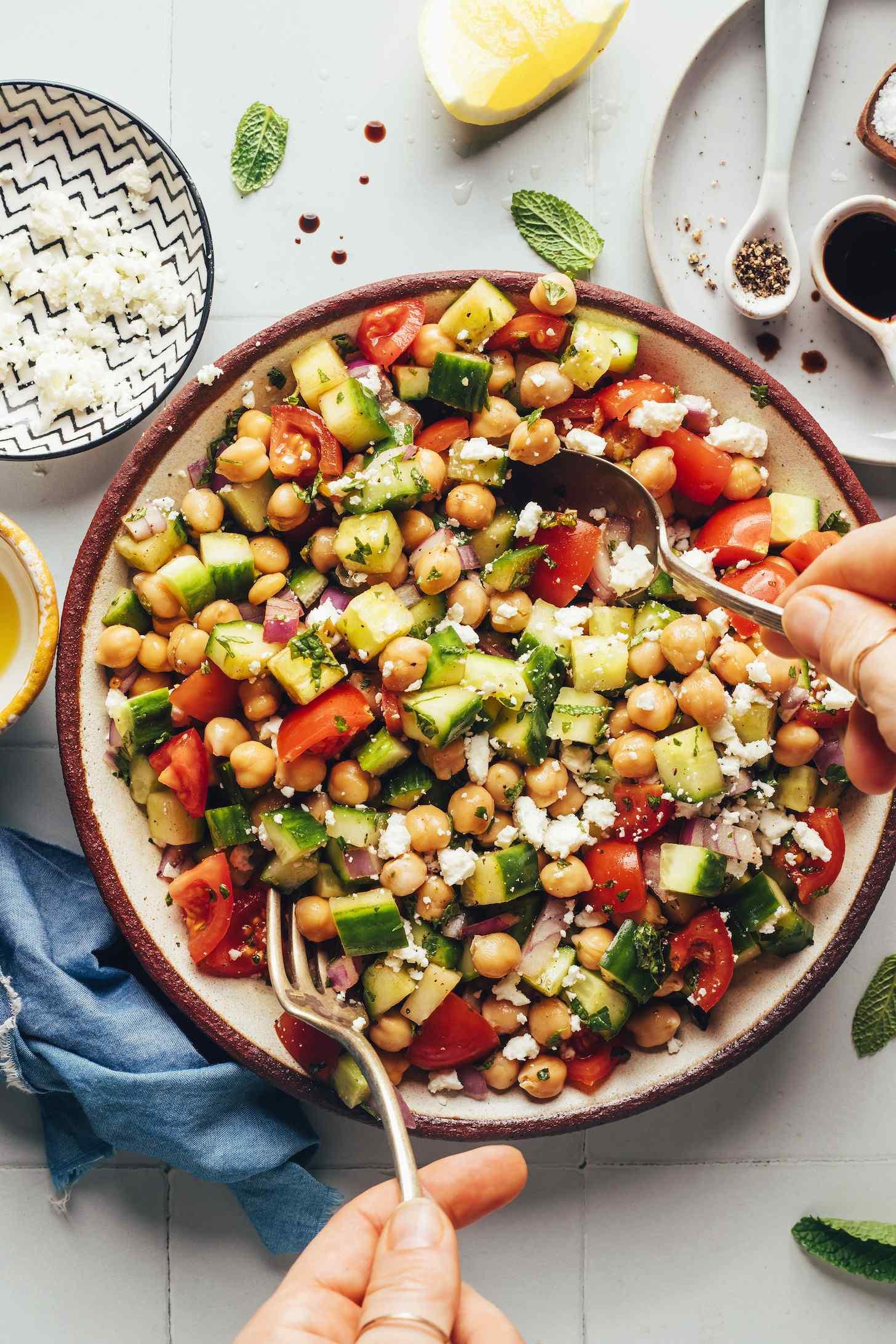 Mediterranean-Inspired Cucumber Chickpea Salad Mediterranean-Inspired Cucumber Chickpea Salad
