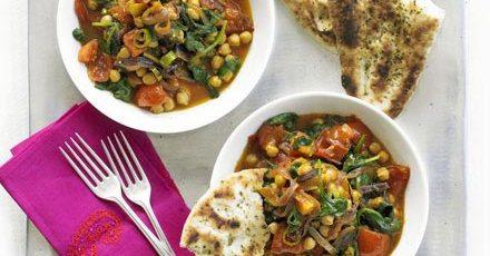 Chickpea stew with tomatoes & spinach Chickpea stew with tomatoes & spinach