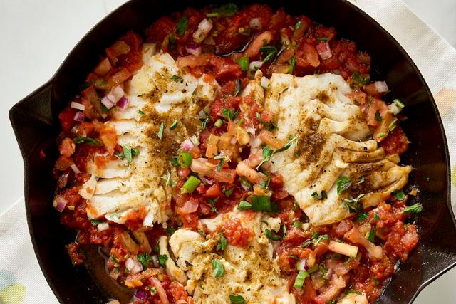 Recipe: Salsa-Simmered Fish Recipe: Salsa-Simmered Fish