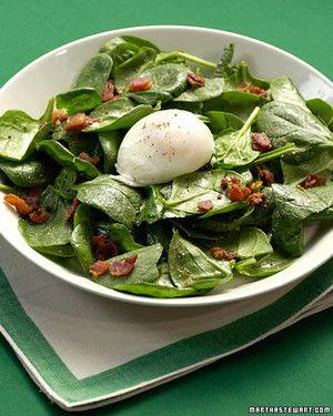 Spinach Salad with Poached Eggs Spinach Salad with Poached Eggs