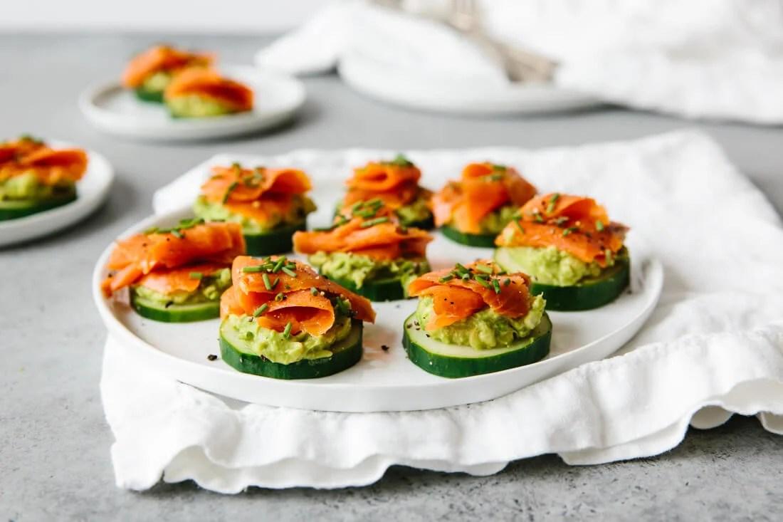 Smoked Salmon, Avocado and Cucumber Bites Smoked Salmon, Avocado and Cucumber Bites