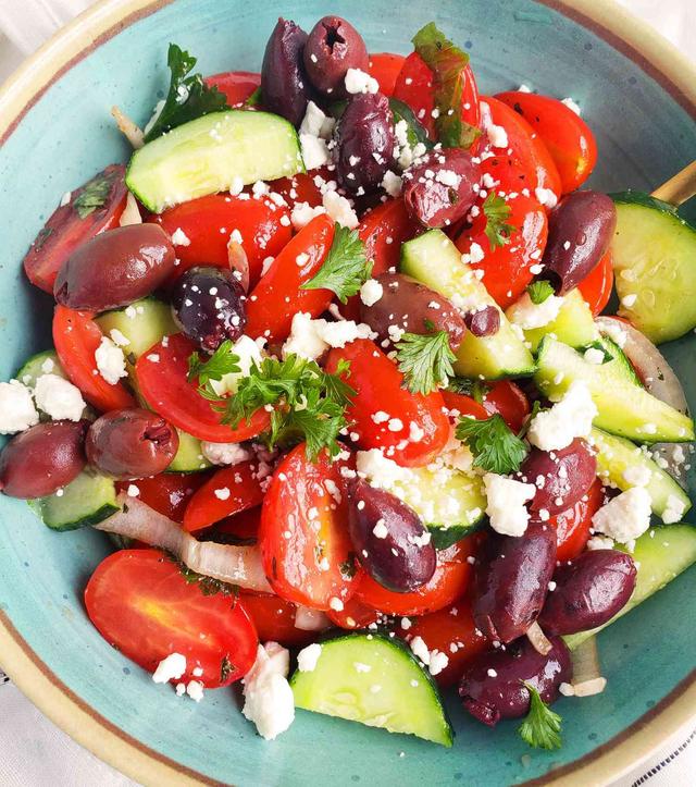 Cucumber, Tomato & Feta Salad with Balsamic Dressing Cucumber, Tomato & Feta Salad with Balsamic Dressing