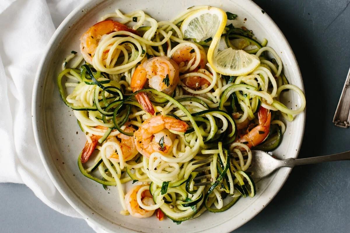 Zucchini Pasta with Lemon Garlic Shrimp Zucchini Pasta with Lemon Garlic Shrimp