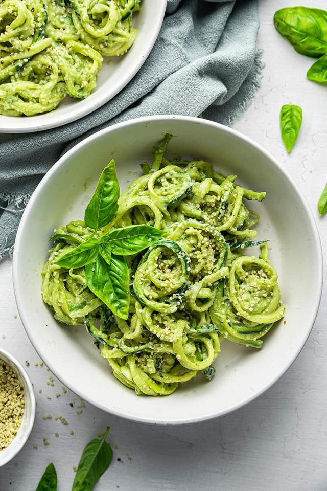 Raw Avocado Pesto Zucchini Noodles Raw Avocado Pesto Zucchini Noodles
