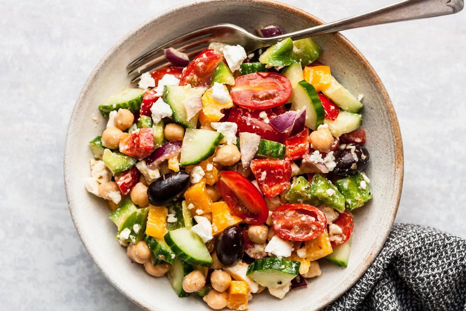 The Easiest Chickpea Greek Salad The Easiest Chickpea Greek Salad