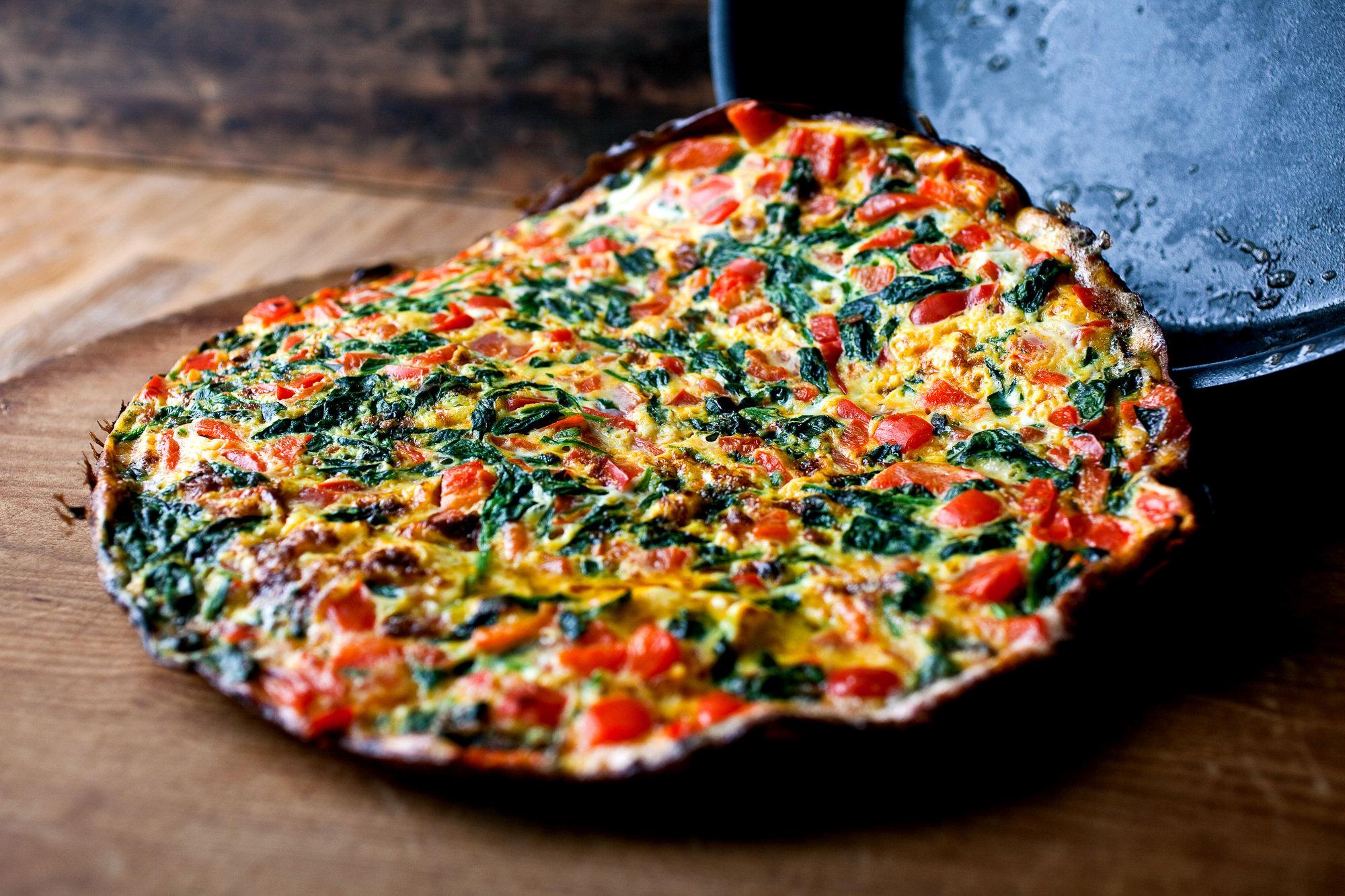 Spinach and Red Pepper Frittata Spinach and Red Pepper Frittata