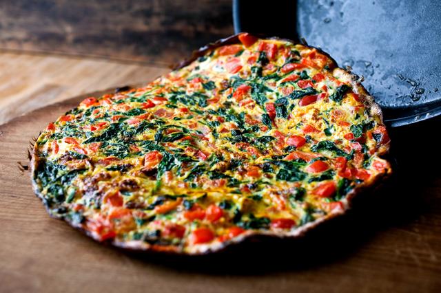 Spinach and Red Pepper Frittata Spinach and Red Pepper Frittata