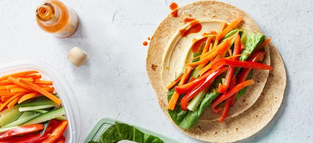Super-Simple Hummus Veggie Wraps Super-Simple Hummus Veggie Wraps