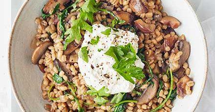 Mushroom & chestnut pearl barley risotto Mushroom & chestnut pearl barley risotto