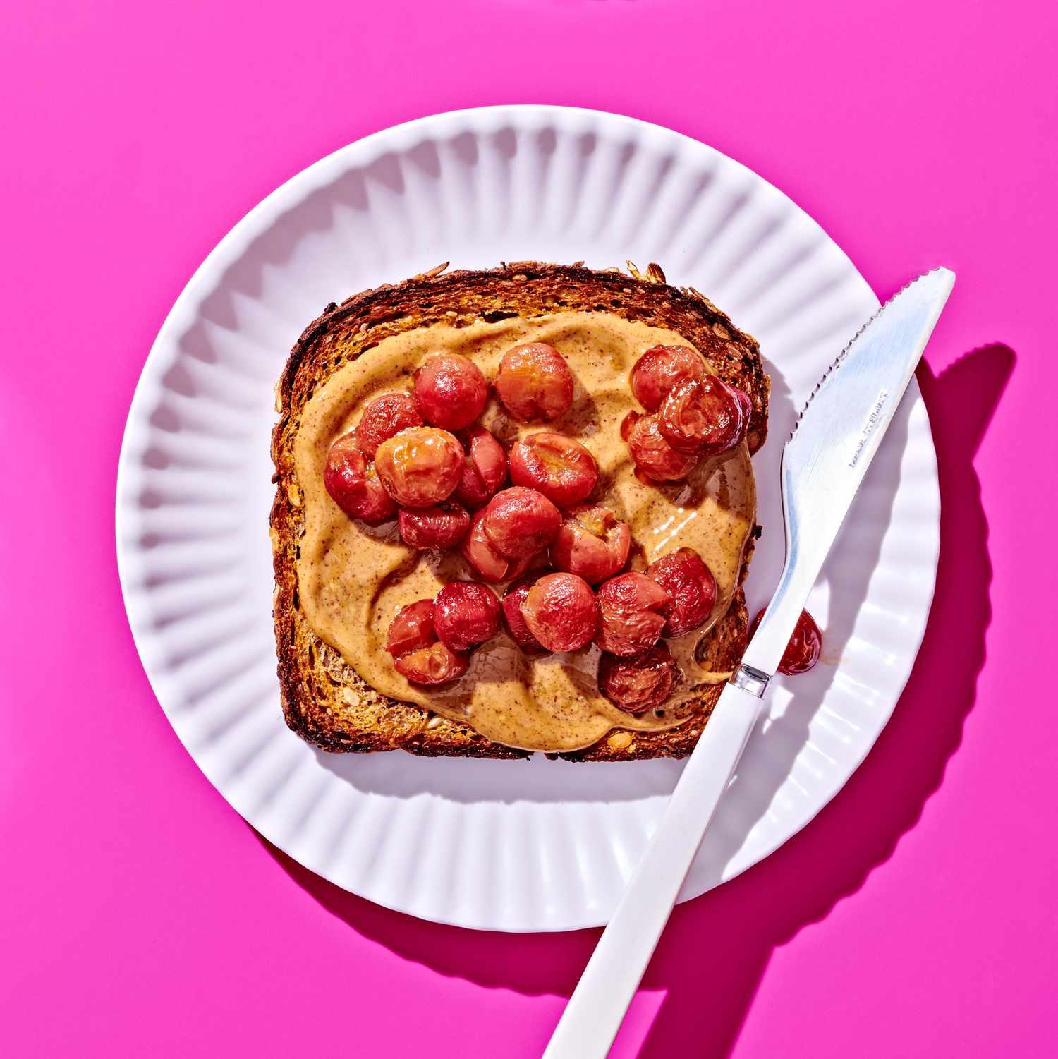 Almond Butter & Roasted Grape Toast Almond Butter & Roasted Grape Toast