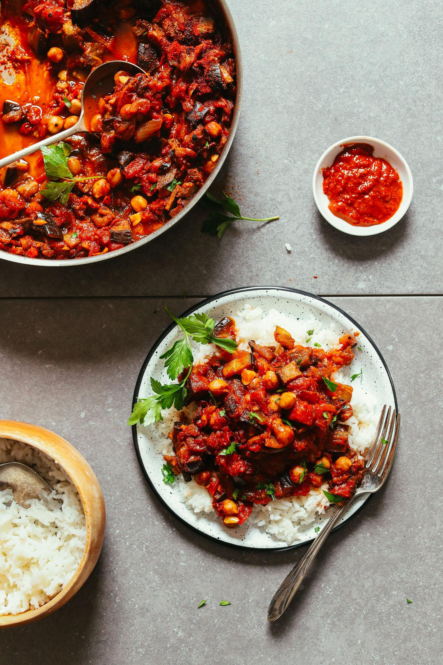 Moroccan-Spiced Eggplant and Tomato Stew Moroccan-Spiced Eggplant and Tomato Stew