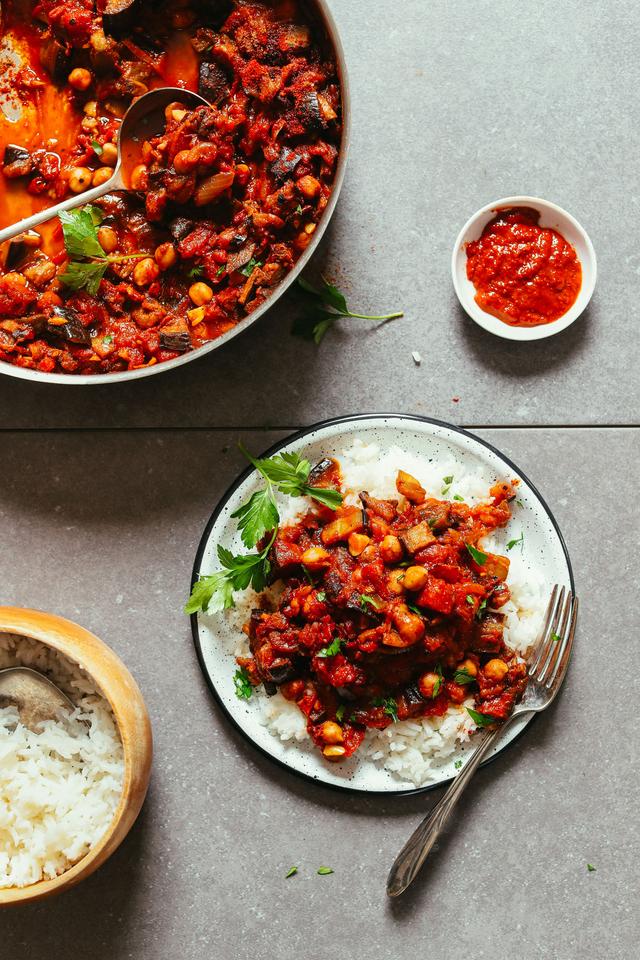 Moroccan-Spiced Eggplant and Tomato Stew Moroccan-Spiced Eggplant and Tomato Stew