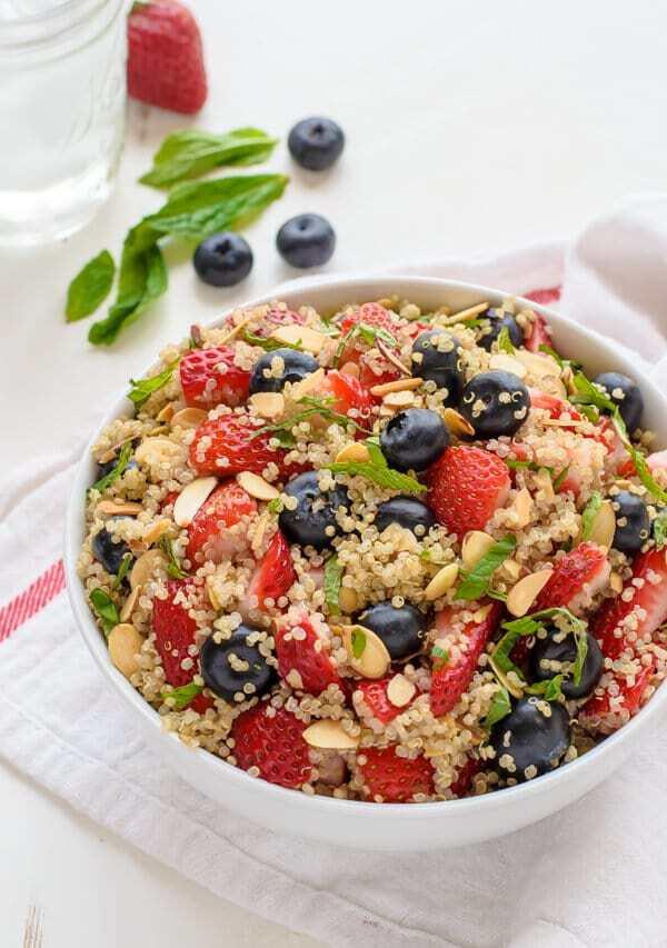 Red White and Blue Quinoa Fruit Salad Red White and Blue Quinoa Fruit Salad