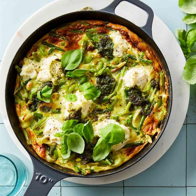 Frittata with Asparagus, Leek & Ricotta Frittata with Asparagus, Leek & Ricotta