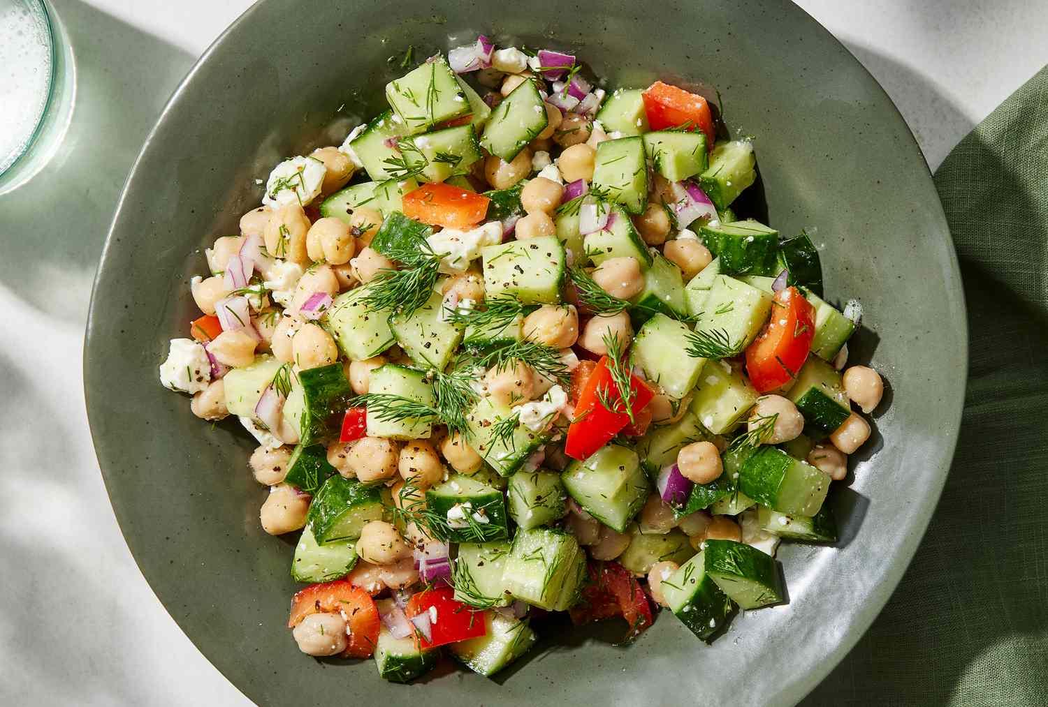 Cucumber Chickpea Salad with Feta & Lemon Cucumber Chickpea Salad with Feta & Lemon
